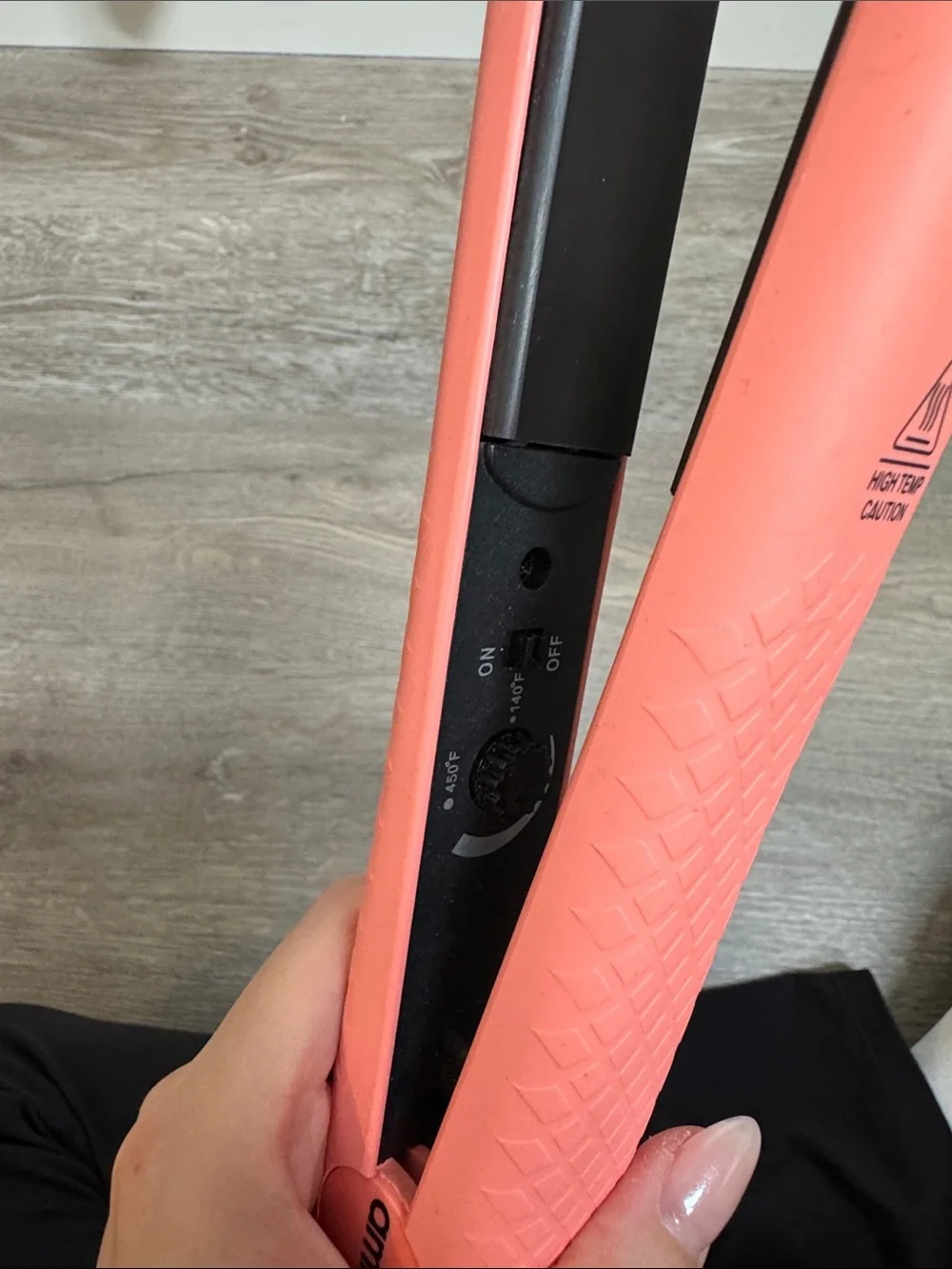 amika Coral-Pink Flat Iron Hair Straightener